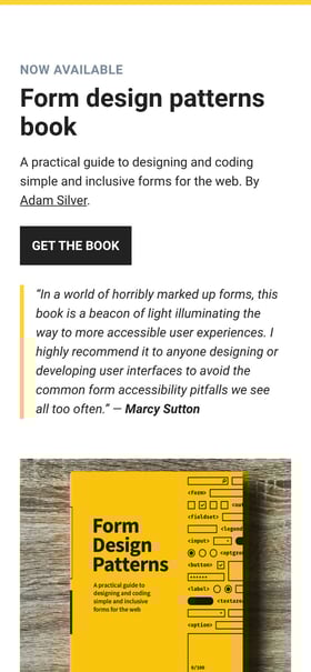 Form Design Patterns Mobile Preview
