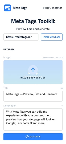 Meta Tags Mobile Preview