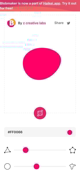 Blobmaker Mobile Preview