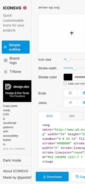 ICONSVG Mobile Preview