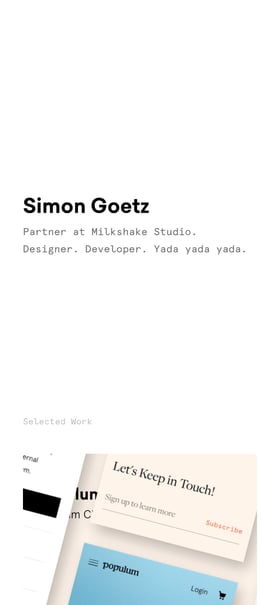 Simon Goetz Mobile Preview