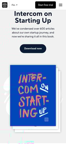 Intercom on Starting Up Mobile Preview