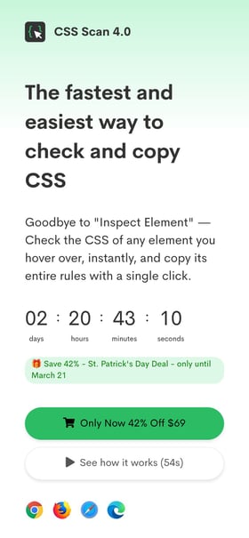 CSS Scan Mobile Preview