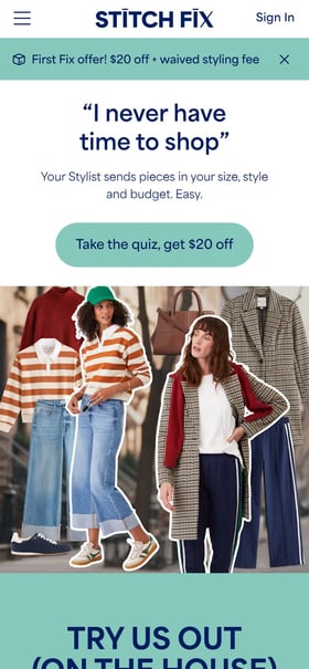 Finery Mobile Preview