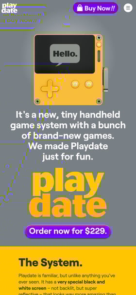 Playdate Mobile Preview