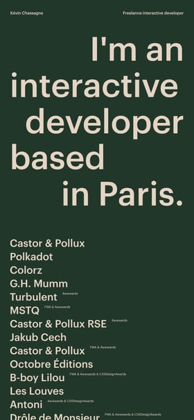 Kevin Chassagne Mobile Preview