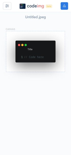 Codeimg.io Mobile Preview