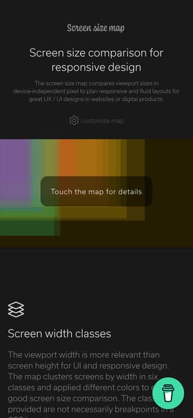 Screen Size Map Mobile Preview