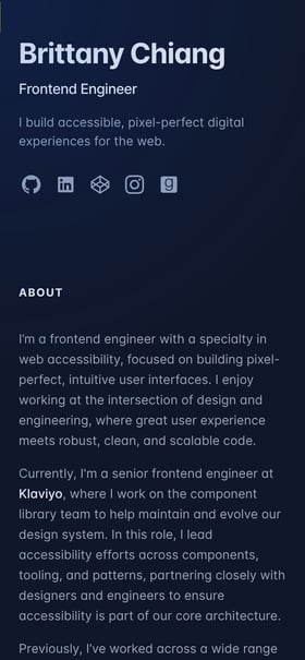 Brittany Chiang Mobile Preview