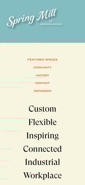 Spring Mill Creative Campus Mobile Preview