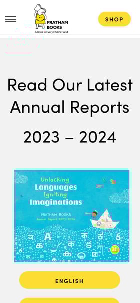 Pratham Books Annual Report 2019 Mobile Preview
