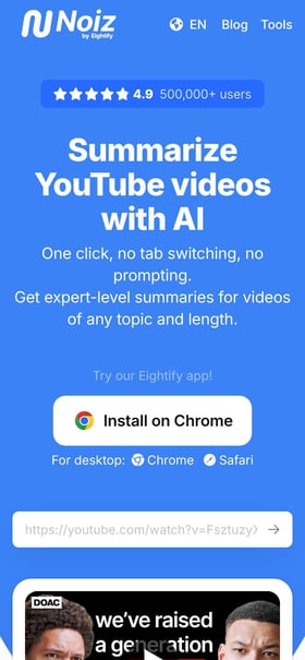 Noizio Mobile Preview