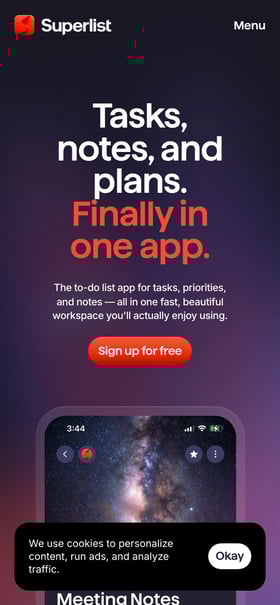 Superlist Mobile Preview