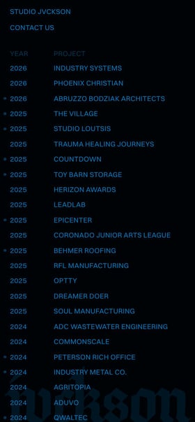 Studio Jvckson Mobile Preview