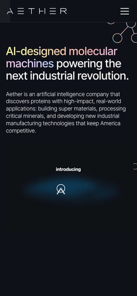 Aether Bio Mobile Preview