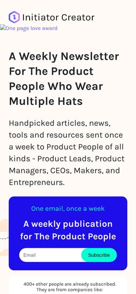 Initiator Creator Mobile Preview