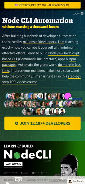 Node.js CLI Mobile Preview