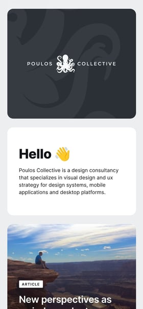 Poulos Collective Mobile Preview
