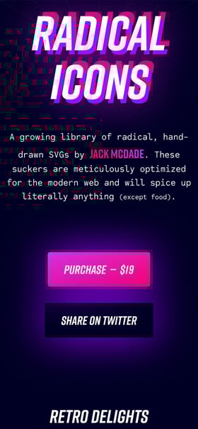 Radical Icons Mobile Preview