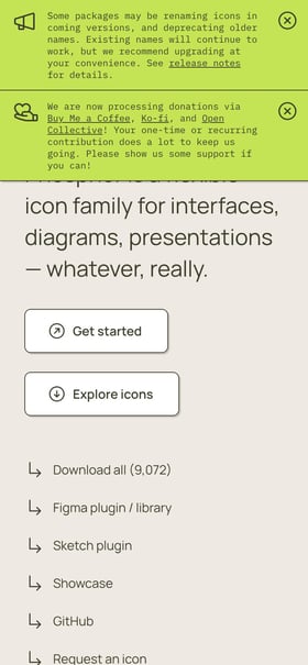 Phosphor Icons Mobile Preview