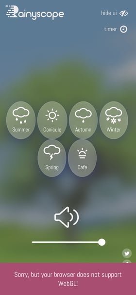 Rainyscope Mobile Preview