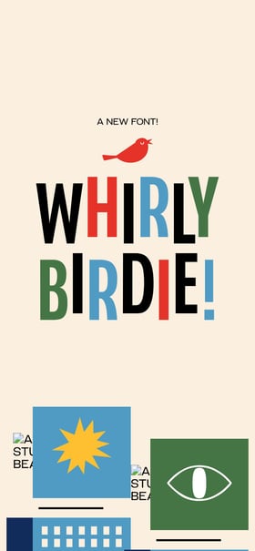 Whirly Birdie Variable Font Mobile Preview