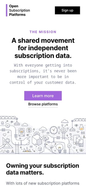 Open Subscription Platforms Mobile Preview