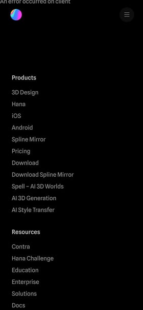 Spline Mobile Preview