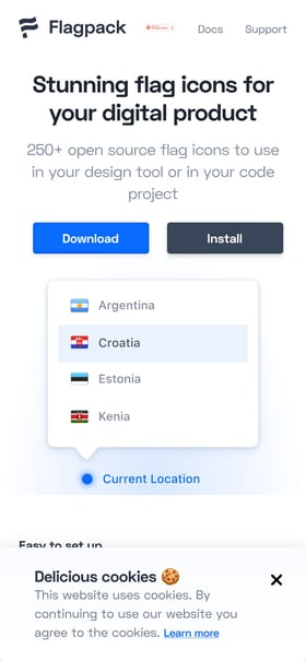 Flagpack Mobile Preview