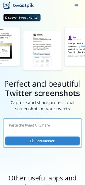 TweetPik Mobile Preview