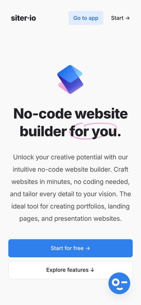 Designmodo Siter Mobile Preview