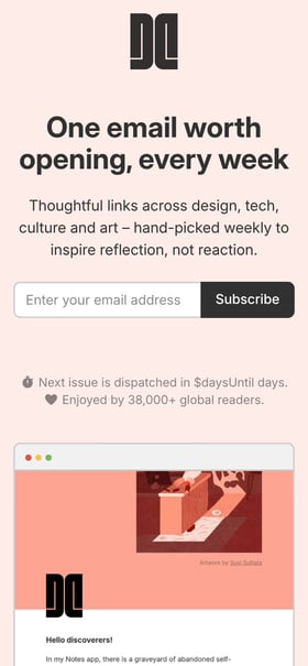 Dense Discovery Mobile Preview