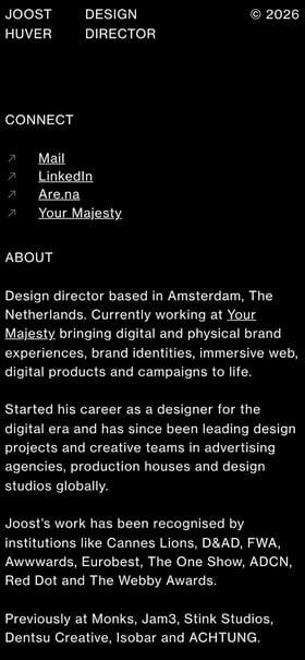 Joost Huver Mobile Preview