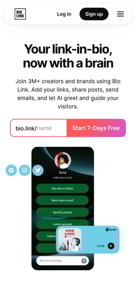 Bio Link Mobile Preview