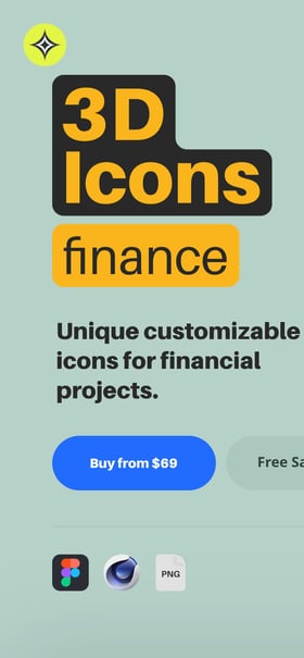 3D Finance Icons Mobile Preview