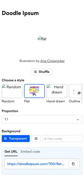 Doodle Ipsum Mobile Preview
