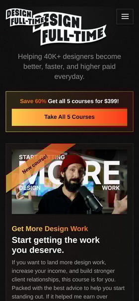 Standout as a Web Designer Mobile Preview