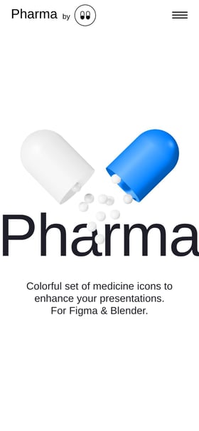 Pharma 3D Icons Mobile Preview