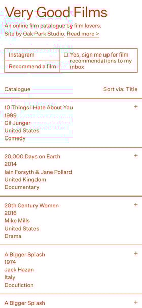 Very Good Films Mobile Preview
