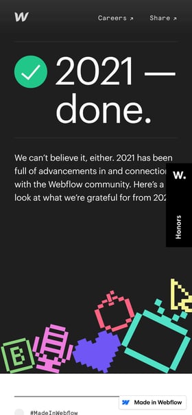 Webflow in 2021 Mobile Preview