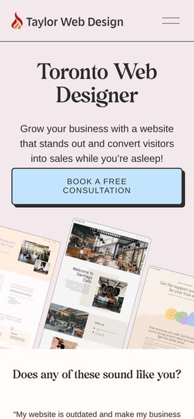 Taylor Web Design Mobile Preview