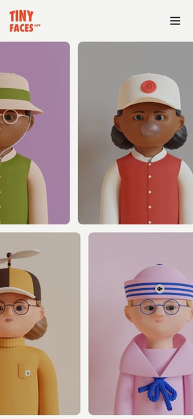 TinyFaces NFT Mobile Preview