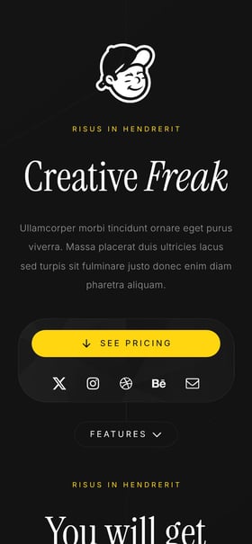 Creative Freak Mobile Preview