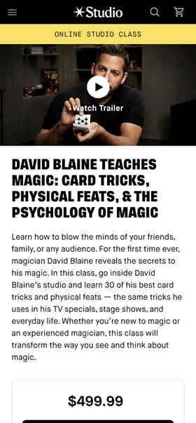 Studio + David Blaine: Magic Mobile Preview