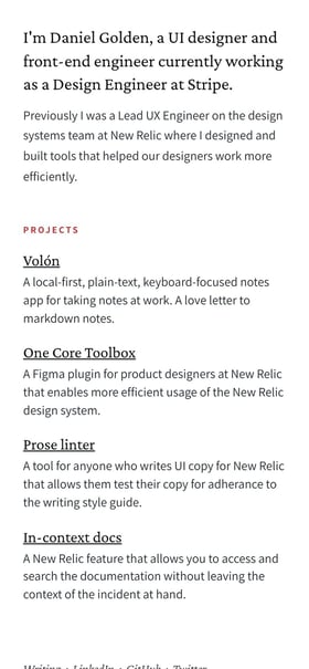 Daniel Golden Mobile Preview