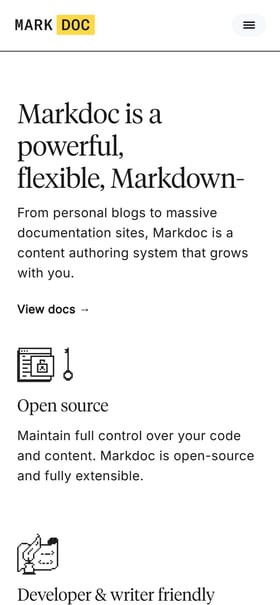 Markdoc Mobile Preview