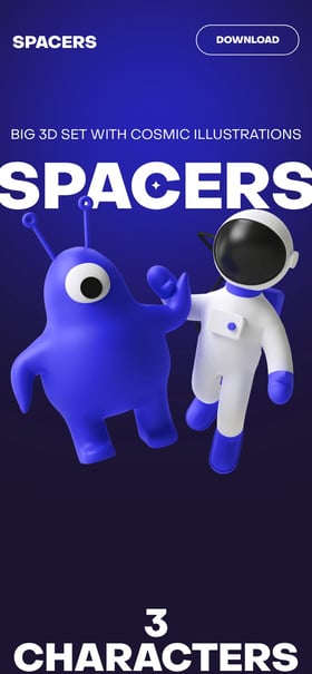 Space 3D Illustrations Mobile Preview