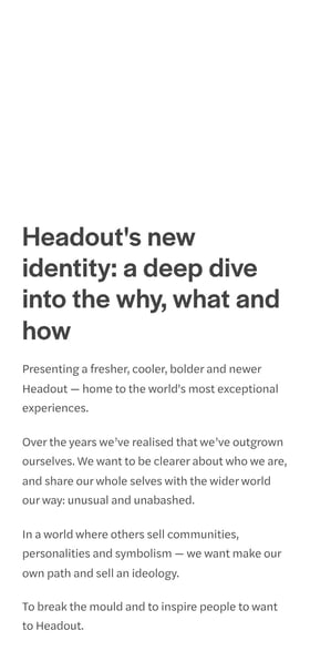 The Headout Brand Mobile Preview