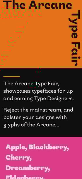 Arcane Type Fair Mobile Preview