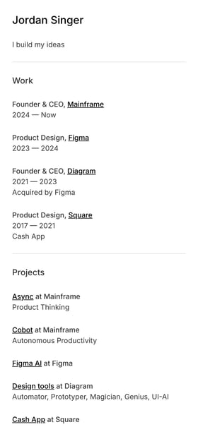 Jordan Singer Mobile Preview